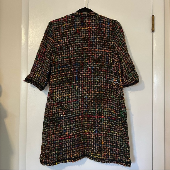 Anthropologie Ett:twa Rainbow Tweed Berwyn Jacket Silk Blend Womens XS Petite - Picture 8 of 12